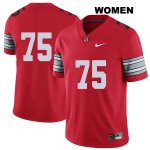 Women's NCAA Ohio State Buckeyes Thayer Munford #75 College Stitched 2018 Spring Game No Name Authentic Nike Red Football Jersey UC20N25KT